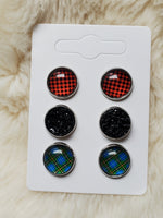 Plaid Earring Trio