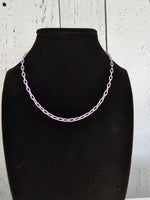 Small Chain Link Necklace / Purple