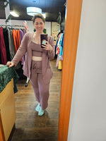 Cozy & Soft Thermal Cardigan / Mauve