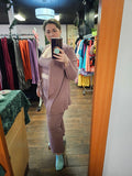 Cozy & Soft Thermal Cardigan / Mauve