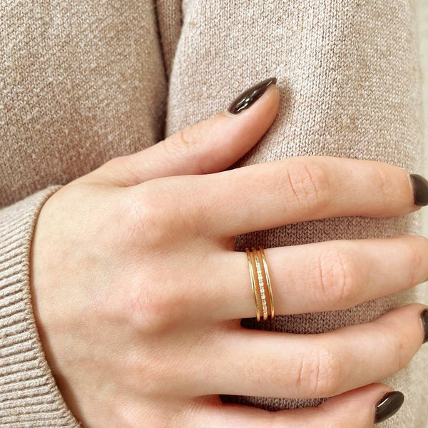 Jess Adjustable Ring / Gold