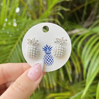 Pineapple Pearl Stud Earrings