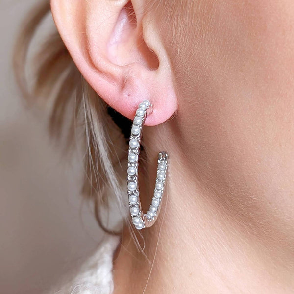 Shelley Hoop Earrings / Silver