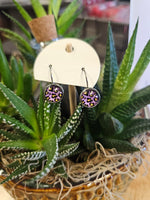 Leopard Earrings / Purple