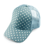 CC Polka Dot Mesh Hat / Denim