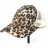 CC Leopard Ponytail Hat / Natural