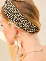 Leopard Print Hairband / Black