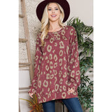 Leopard Dreams Tunic / Burgundy